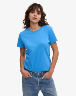 Women Light Organic Tee - Pacific Blue