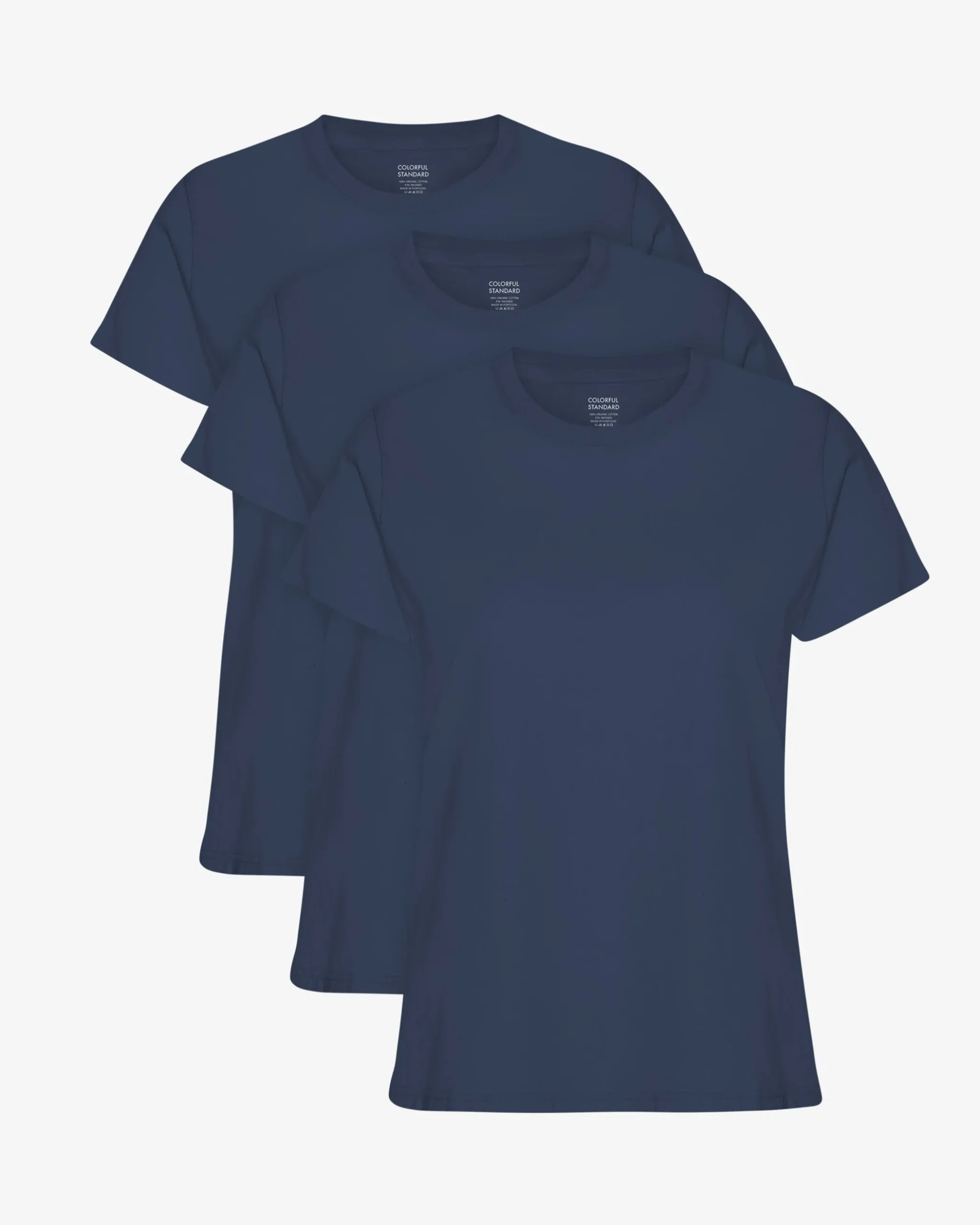 Women Light Organic Tee - Petrol Blue (3-Pack)