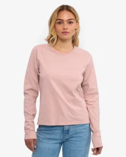 Women Organic LS T-Shirt - Faded Pink