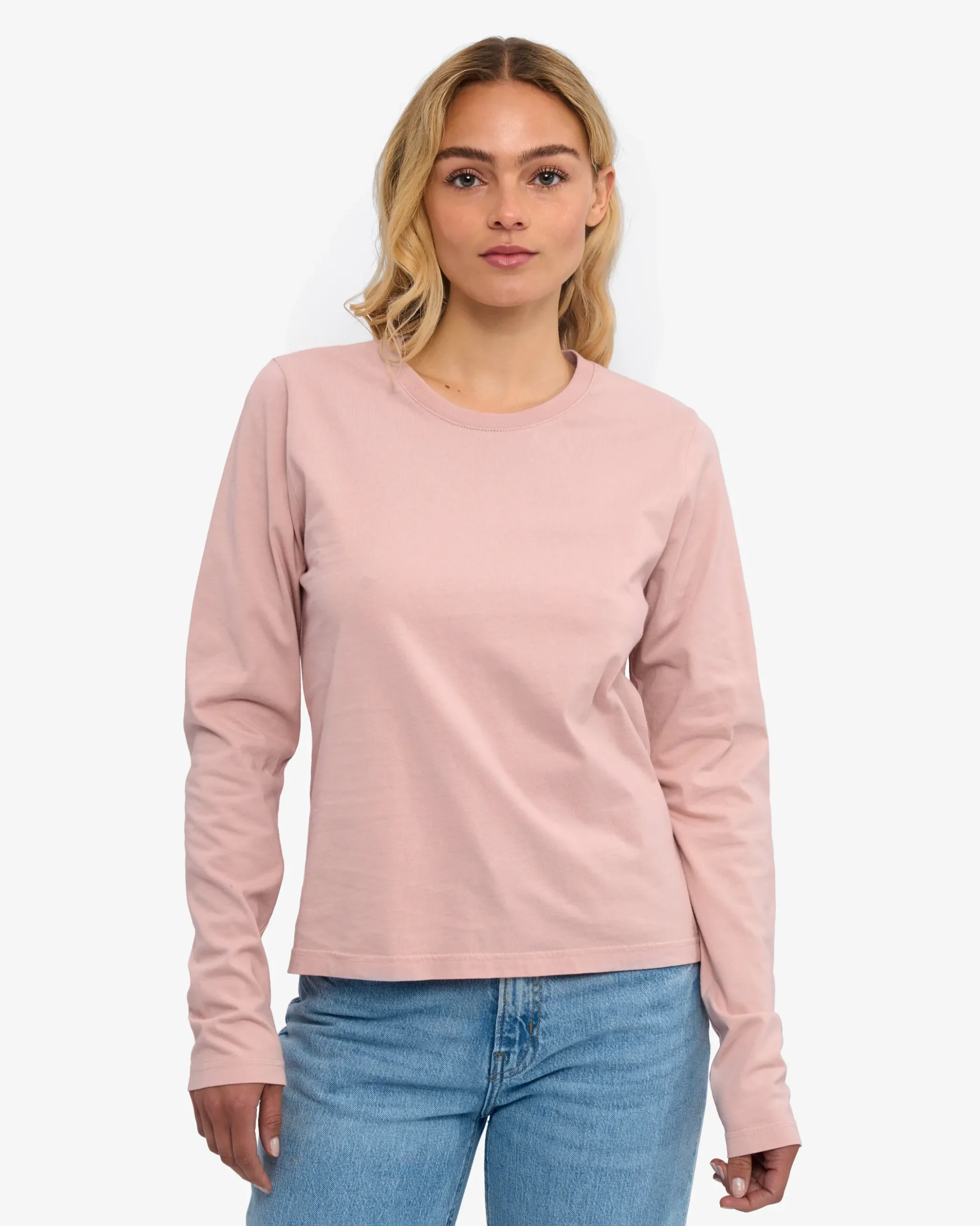 Women Organic LS T-Shirt - Faded Pink