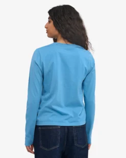 Women Organic LS T-Shirt - Seaside Blue