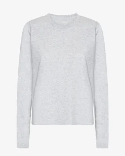 Women Organic LS T-Shirt - Snow Melange