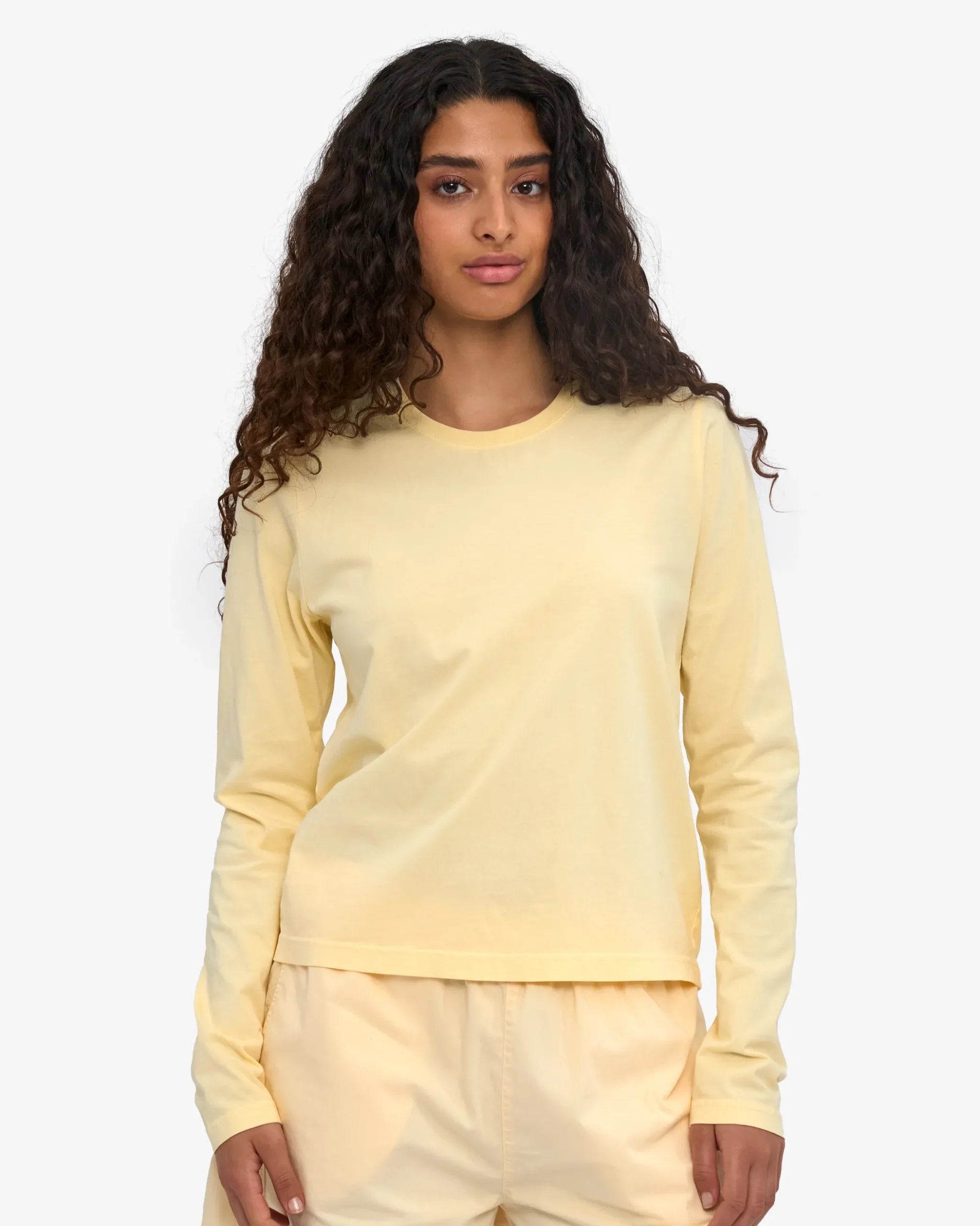 Women Organic LS T-Shirt - Soft Yellow