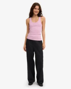 Women Organic Rib Tank Top - Cherry Blossom