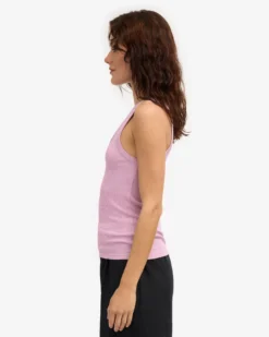 Women Organic Rib Tank Top - Cherry Blossom