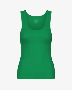 Women Organic Rib Tank Top - Kelly Green