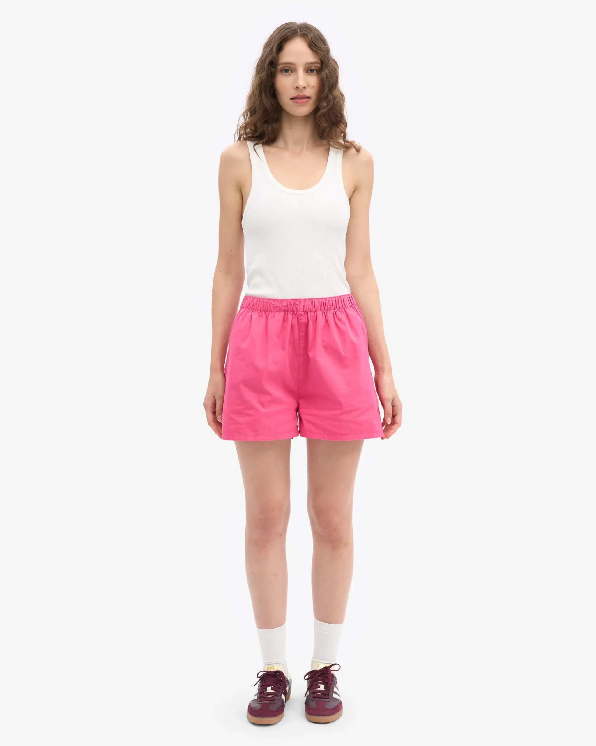Women Organic Twill Shorts - Bubblegum Pink