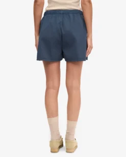 Women Organic Twill Shorts - Deep Black & Petrol Blue (2-Pack)