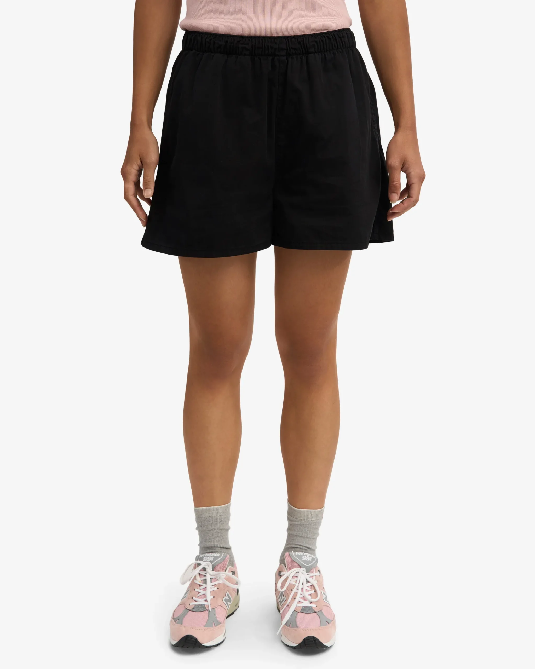 Women Organic Twill Shorts - Deep Black & Petrol Blue (2-Pack)
