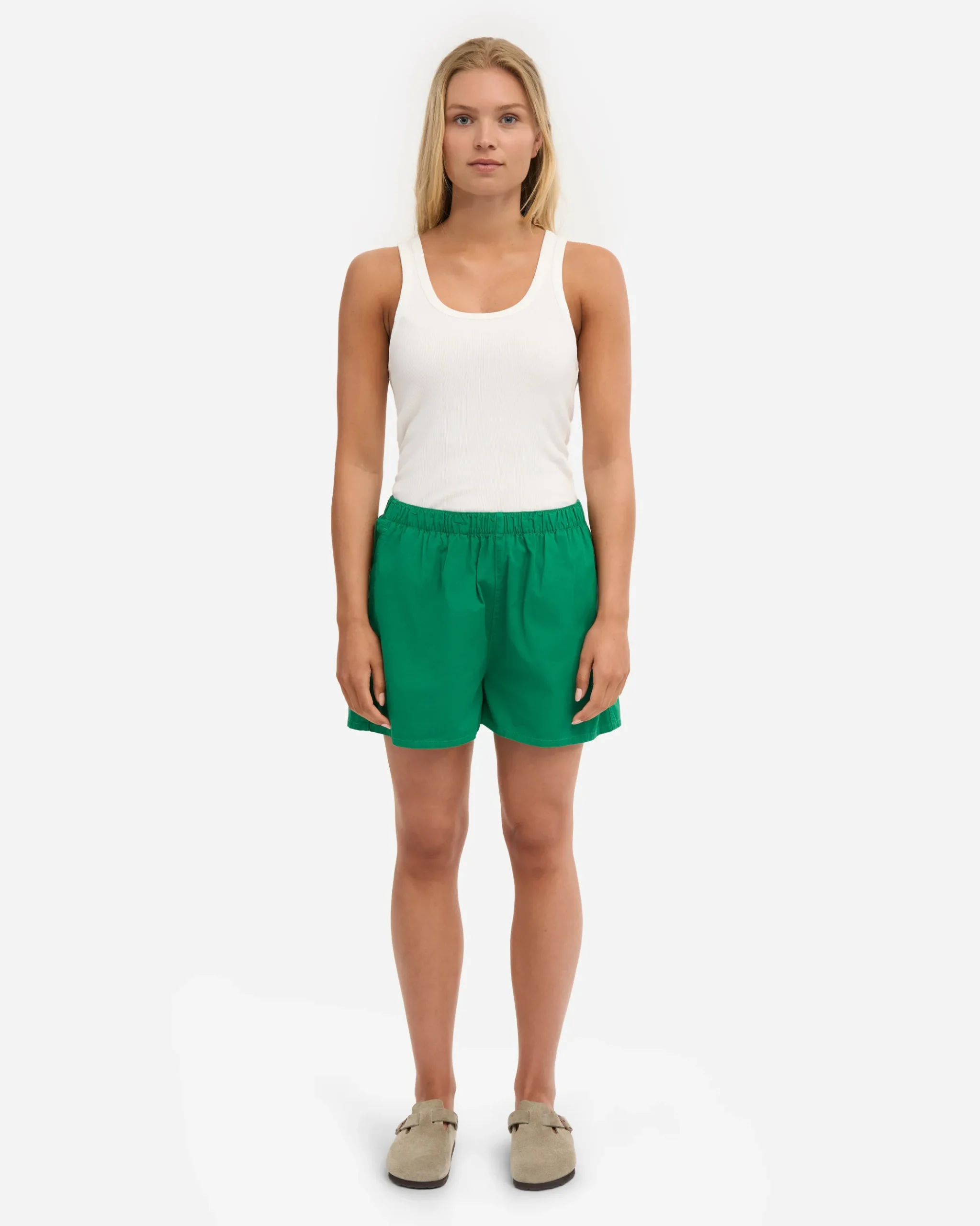 Women Organic Twill Shorts - Kelly Green