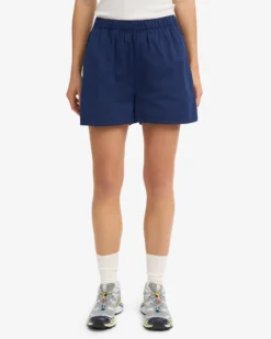 Women Organic Twill Shorts - Marine Blue