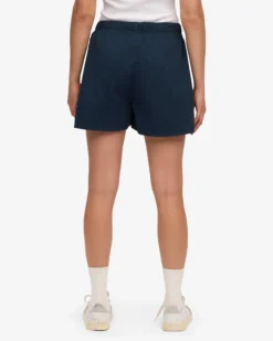 Women Organic Twill Shorts - Navy Blue & Optical White (2-Pack)