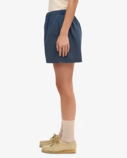Women Organic Twill Shorts - Petrol Blue & Steel Blue (2-Pack)