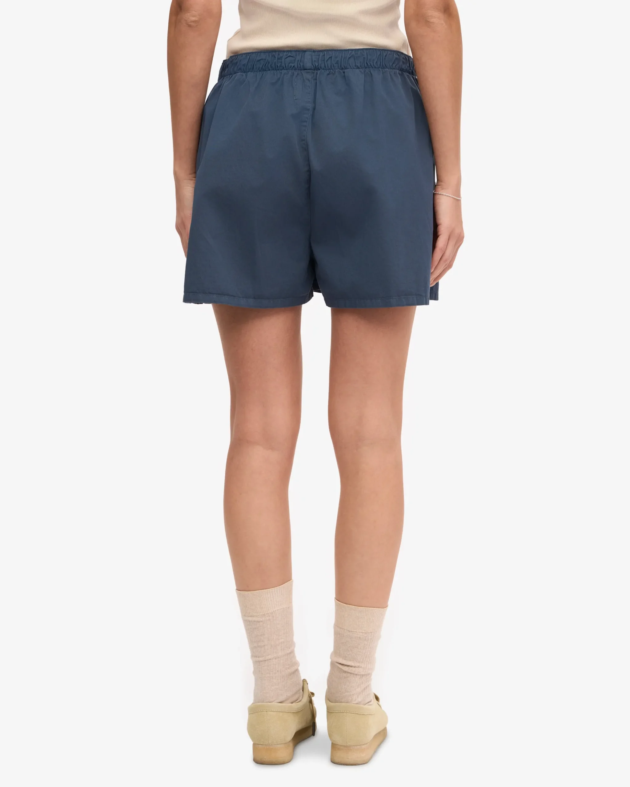 Women Organic Twill Shorts - Petrol Blue & Steel Blue (2-Pack)